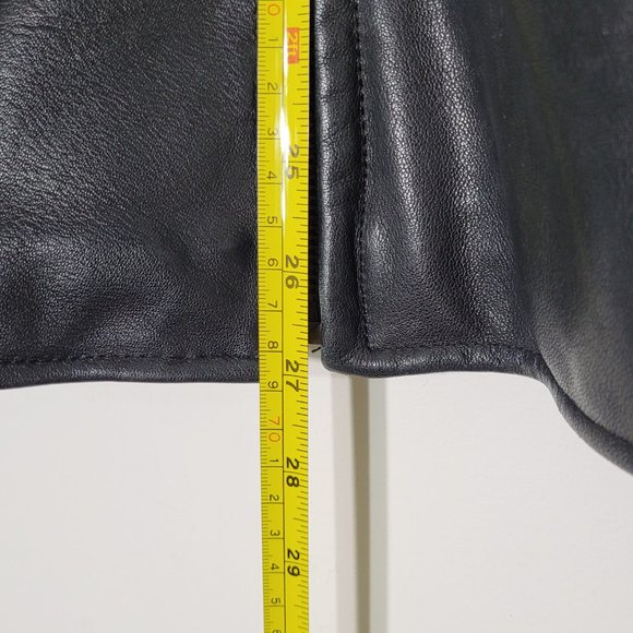 Oscar Leopold Leather Jacket Full Zip Black Lined Zip Pockets Vintage Size Small - Picture 14 of 16